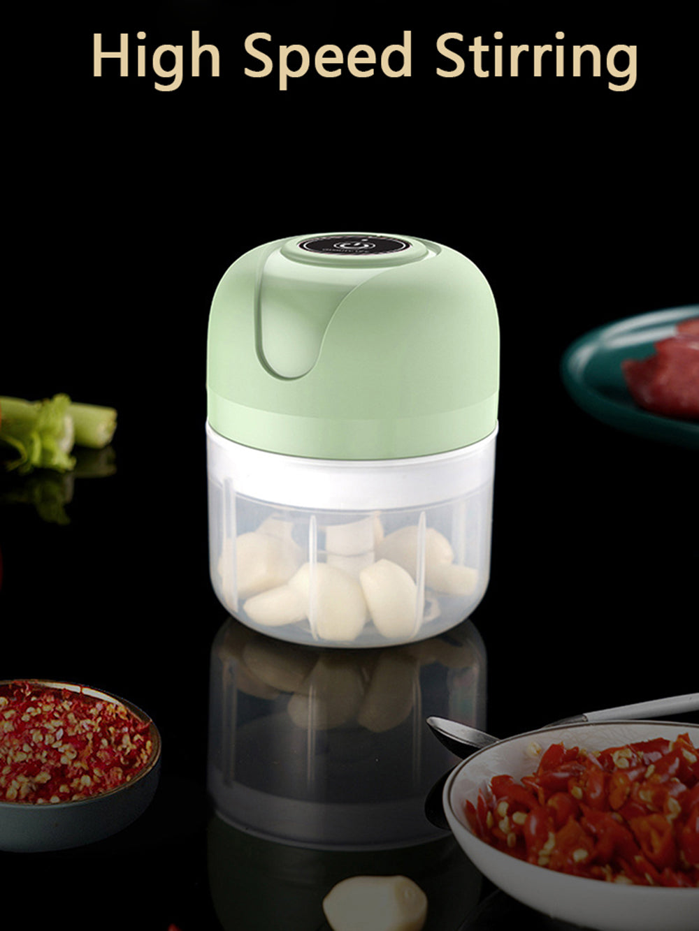 Electric Food Chopper - Rechargeable Wireless Kitchen Vegetable Mincer