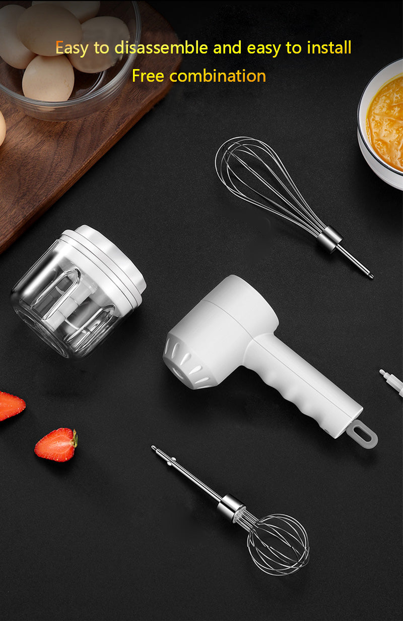 The Best Way to Save Time in the Kitchen? With the Wireless Electric Egg and Grinder Mixer!
