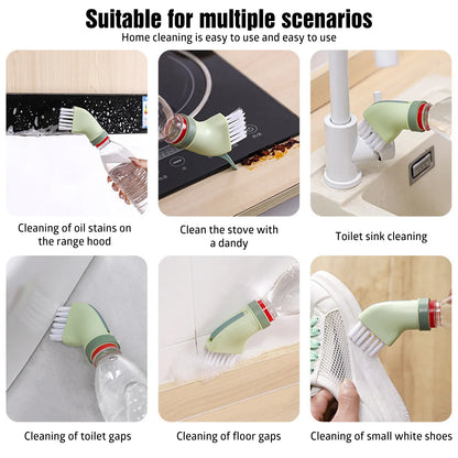 Creative Multi-Purpose Cleaning Brush – Dual-Use Wet & Dry Gap Cleaner, Water Bottle Compatible Household Cleaning Tool