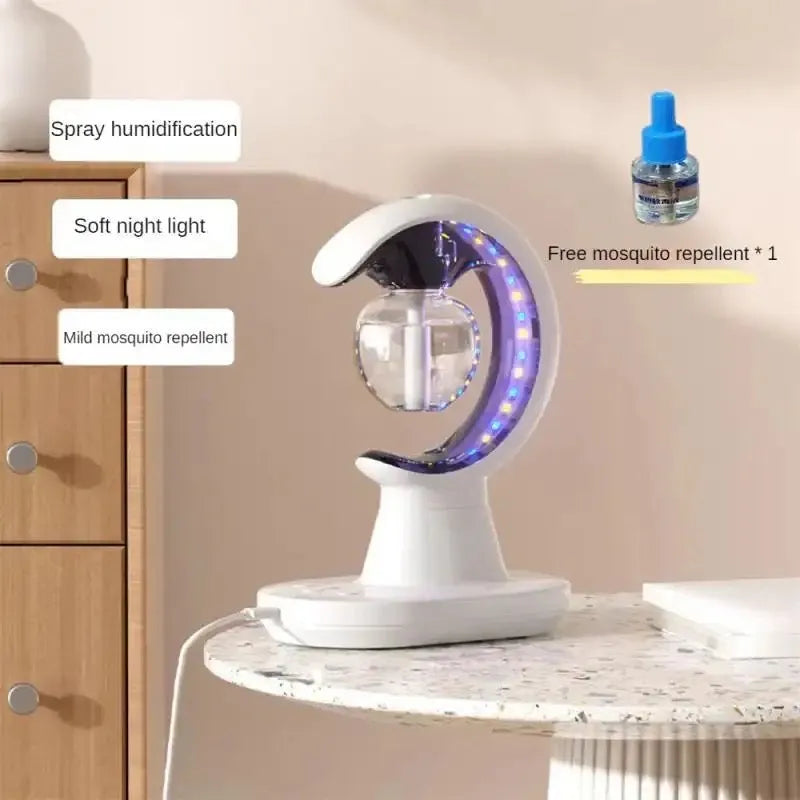 3-in-1 Smart Humidification Mosquito Repellent Lamp | Electric Mosquito Killer with Self-Drainage and Night Light for Home