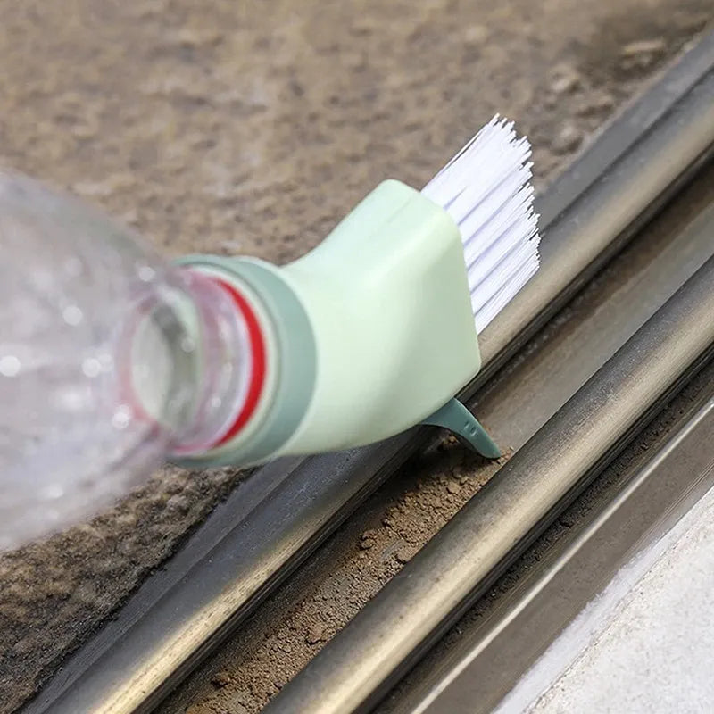 Creative Multi-Purpose Cleaning Brush – Dual-Use Wet & Dry Gap Cleaner, Water Bottle Compatible Household Cleaning Tool