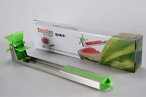 "Windmill-Shaped Watermelon Cutter: Plastic Slicer for Effortless Watermelon Cutting and Power Saving"