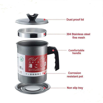 Stainless Steel Oil Filter & Strainer Pot