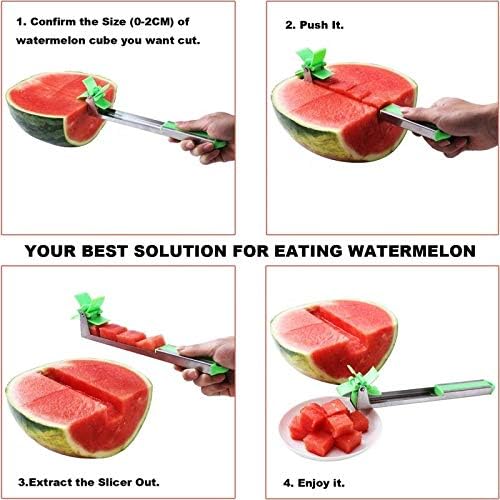 "Windmill-Shaped Watermelon Cutter: Plastic Slicer for Effortless Watermelon Cutting and Power Saving"
