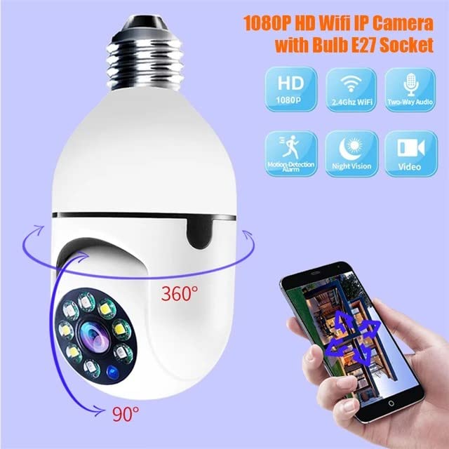 Robo Bulb Camera – Motion Detection Alert, Two Way Easy Communication