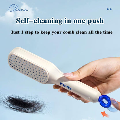 Self-Cleaning Anti-Static Telescopic Massage Comb – Hair & Scalp Care for Women, Anti-Frizz Hairdressing Tool