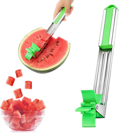 "Windmill-Shaped Watermelon Cutter: Plastic Slicer for Effortless Watermelon Cutting and Power Saving"