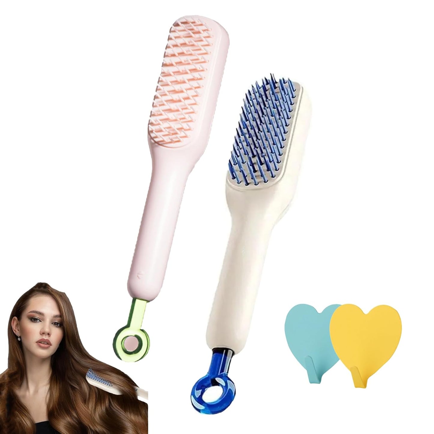 Self-Cleaning Anti-Static Telescopic Massage Comb – Hair & Scalp Care for Women, Anti-Frizz Hairdressing Tool
