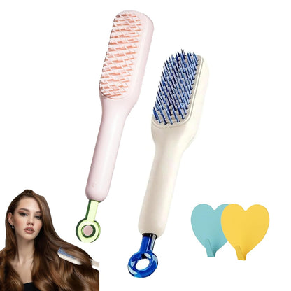 Self-Cleaning Anti-Static Telescopic Massage Comb – Hair & Scalp Care for Women, Anti-Frizz Hairdressing Tool