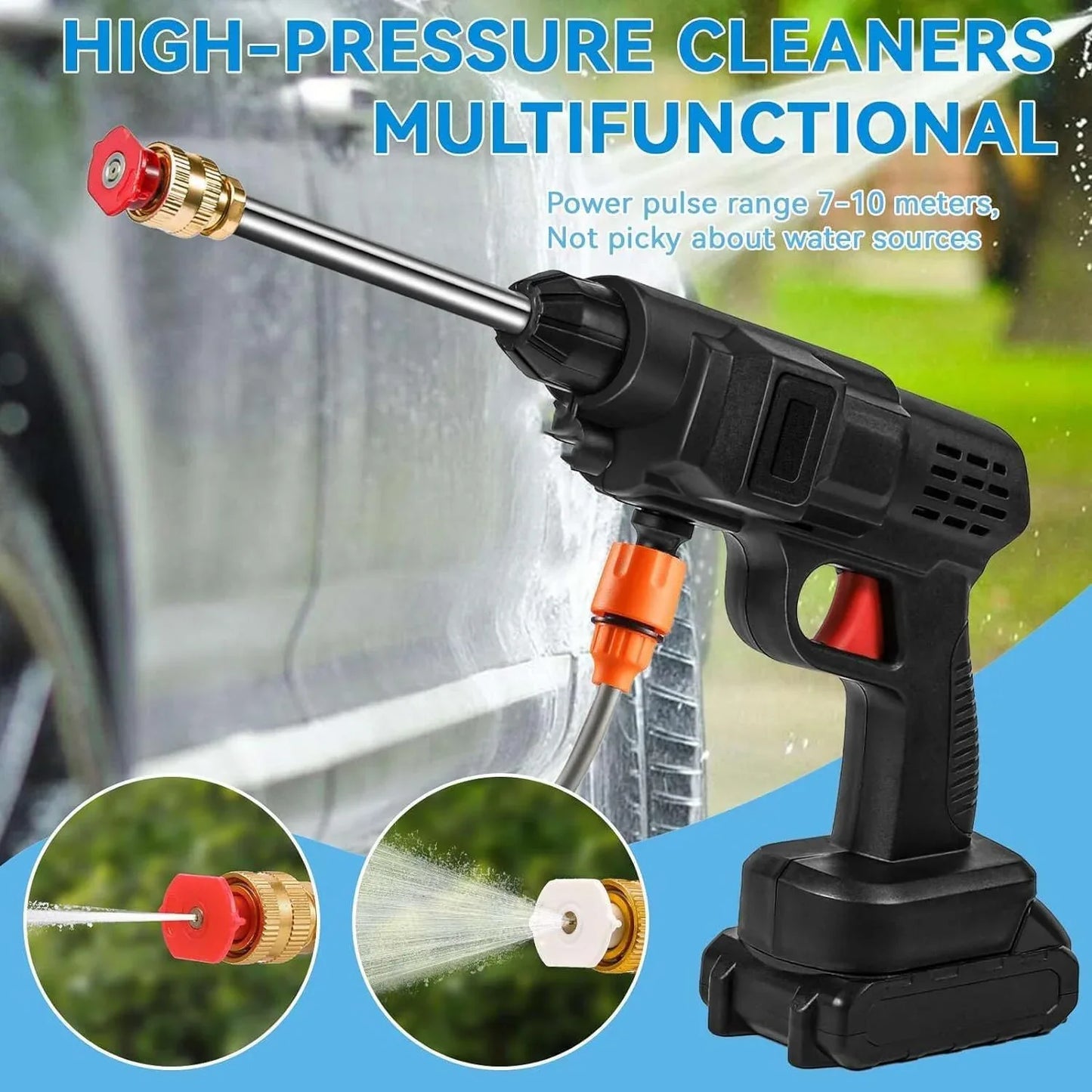 Portable High-Pressure Washer Gun (Imported)