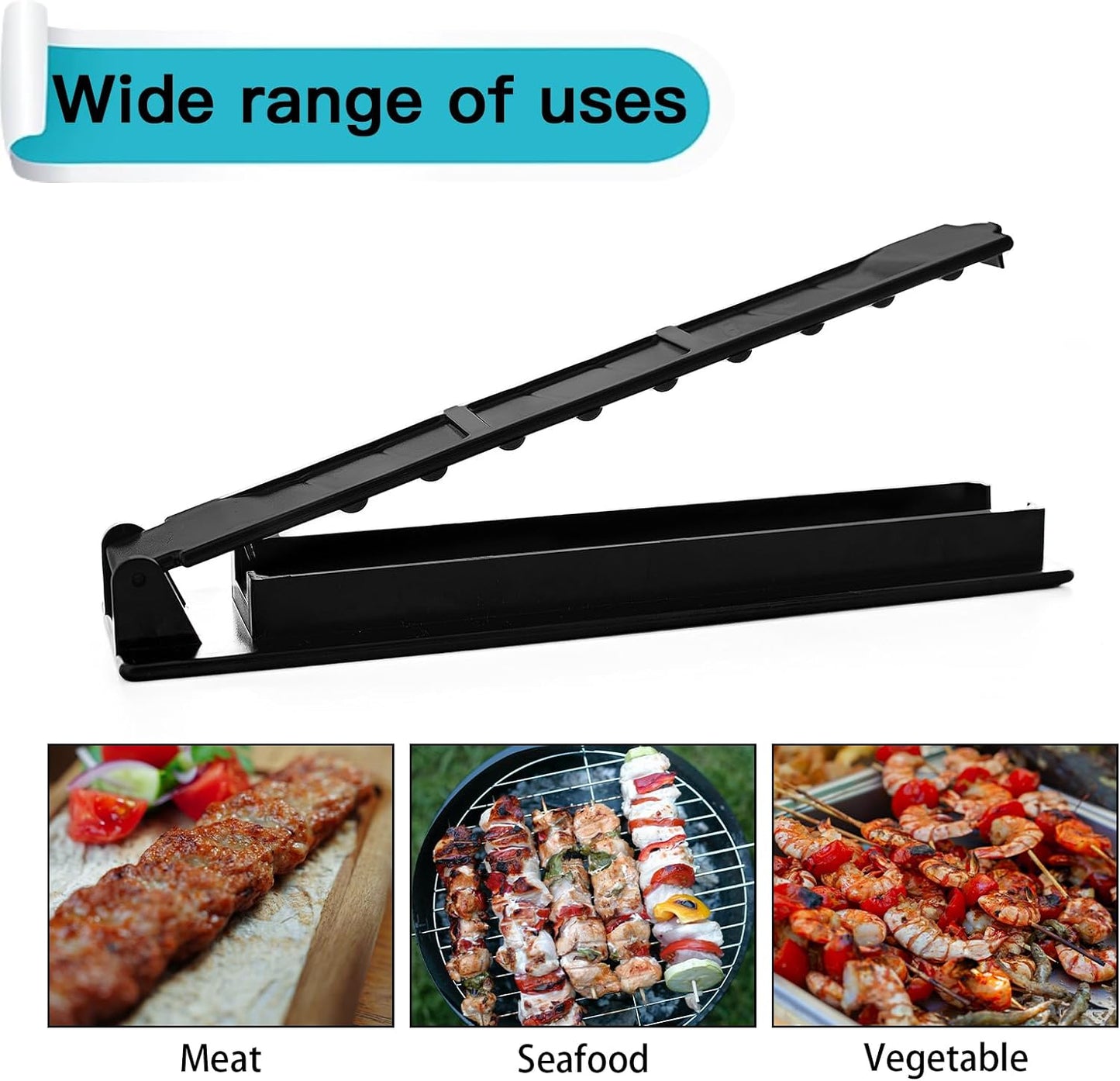 Single Row Kebab Maker BBQ Meat Skewer Machine - Perfect for Bari Eid!