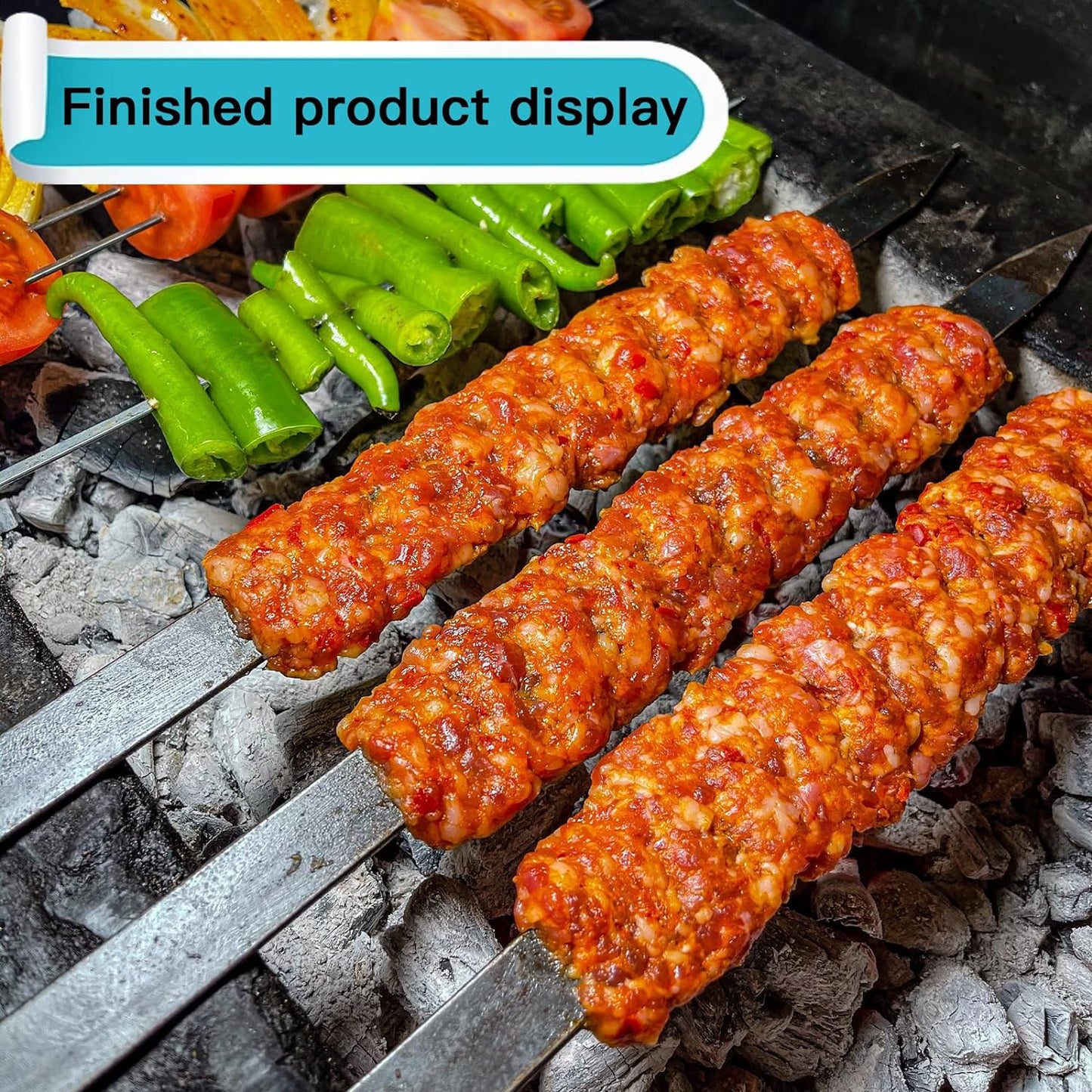 Single Row Kebab Maker BBQ Meat Skewer Machine - Perfect for Bari Eid!