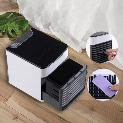 "Multi-Function Mini Air Conditioning Cooling Fan: USB-Powered Household Portable Air Conditioner and Humidifier with Strong Wind Capability"