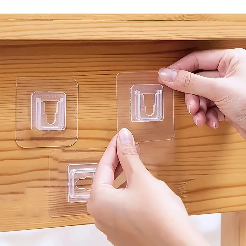 Double-Sided Adhesive Wall Hooks | Strong Suction Cup Hangers for Kitchen & Bathroom Storage