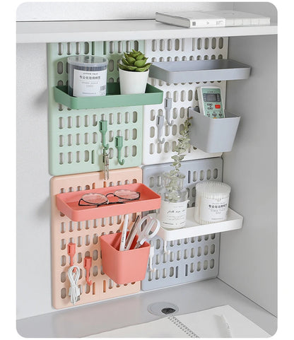 Multi-layer Kitchen Rack – Floor & Wall Hanging Storage Organizer with Free Punching Installation