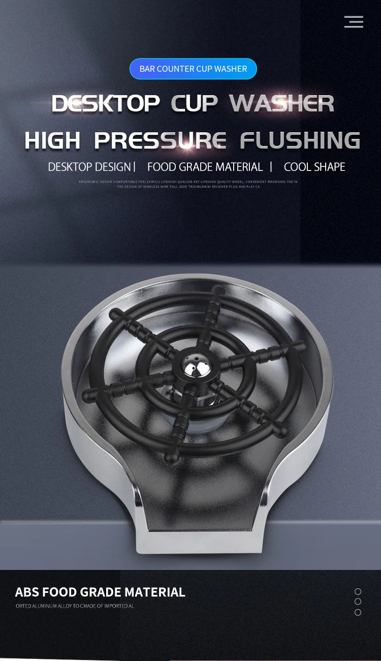 Glass Faucet: Elevate Your Kitchen with Automatic Cup Washer and Bar Glass Rinser – The Ultimate Sink Accessory!"