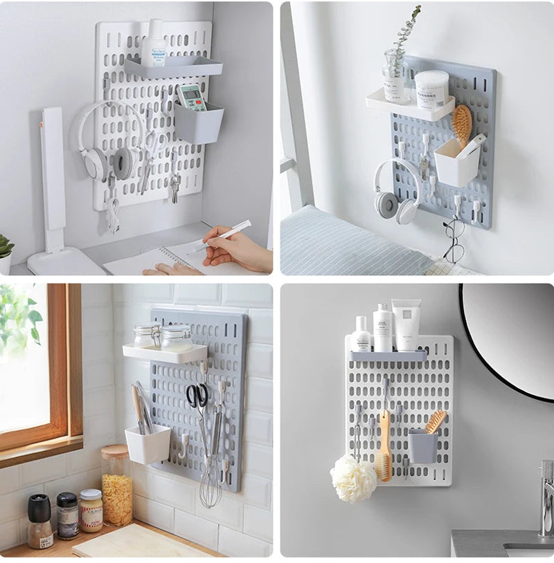 Multi-layer Kitchen Rack – Floor & Wall Hanging Storage Organizer with Free Punching Installation