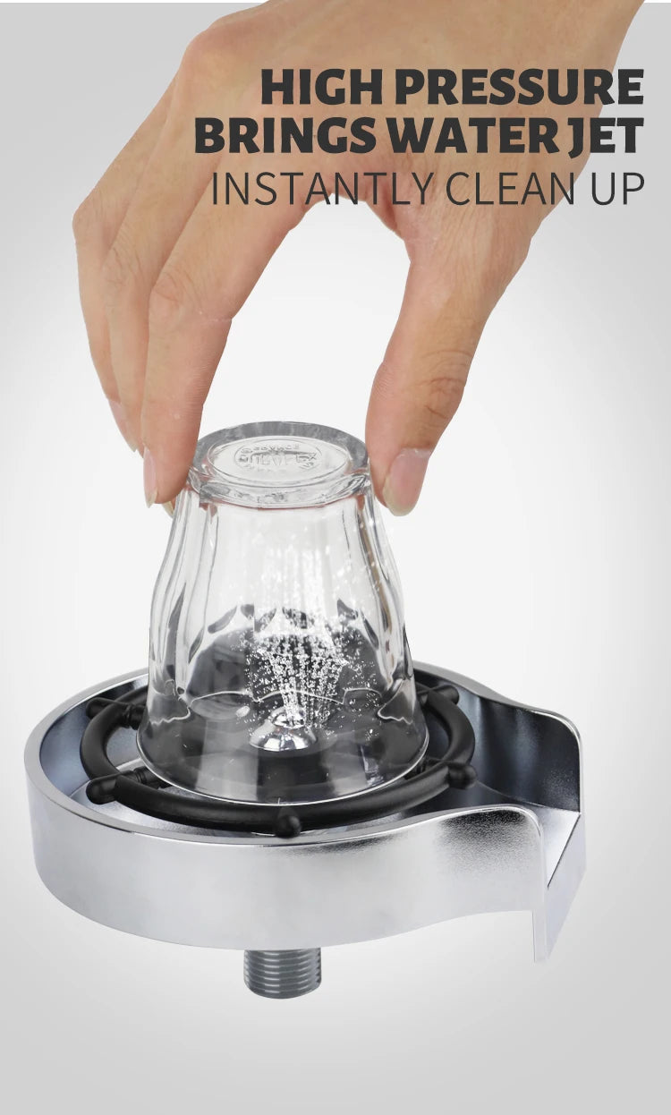 Glass Faucet: Elevate Your Kitchen with Automatic Cup Washer and Bar Glass Rinser – The Ultimate Sink Accessory!"
