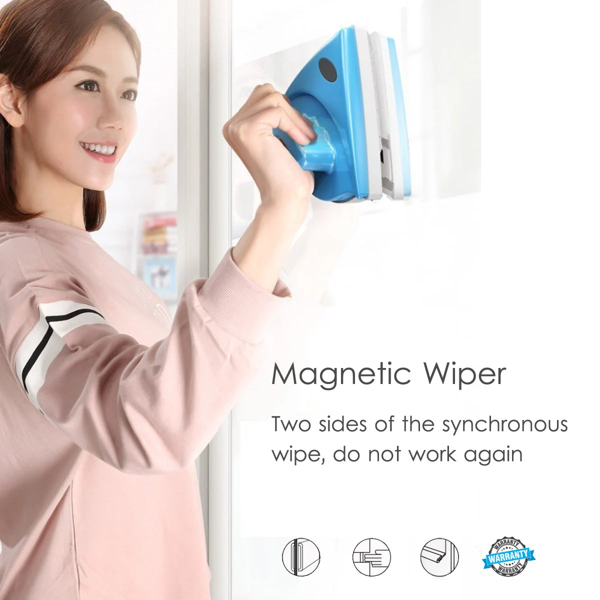 Magnetic Window Double Side Glass Wiper Cleaner Surface 4 Type Cleaning Brush New
