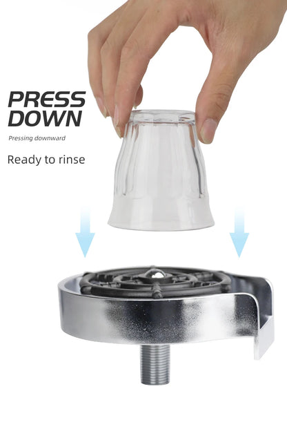 Glass Faucet: Elevate Your Kitchen with Automatic Cup Washer and Bar Glass Rinser – The Ultimate Sink Accessory!"