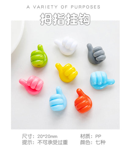 Self-Adhesive Wall Decoration Hook Creative Silicone Thumb Key Hanger