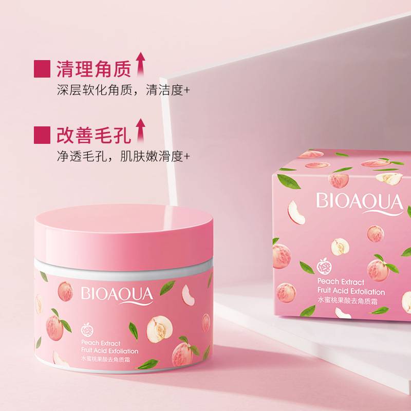 Bioaqua Peach Extract Fruit Acid Exfoliating Face Gel Cream – Unveil Your Naturally Glowing Skin!"