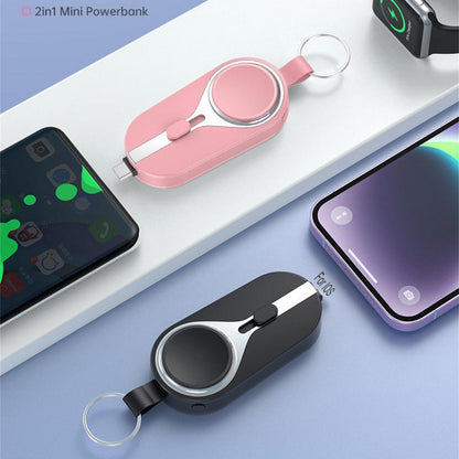 Portable Charger Keychain Power Pod 2 in 1 Fast Charging Key Chain