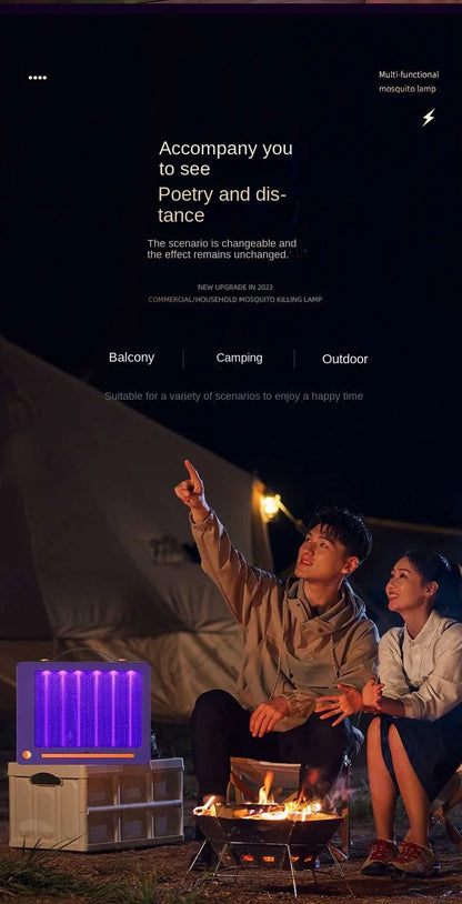 New Wall-Mounted & Portable Mosquito Killer Lamp: Desktop Charging, Outdoor LED Mosquito Eliminator for Home and Travel"
