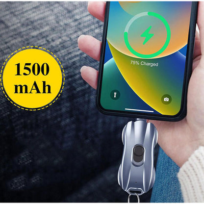 Portable Charger Keychain Power Pod 2 in 1 Fast Charging Key Chain