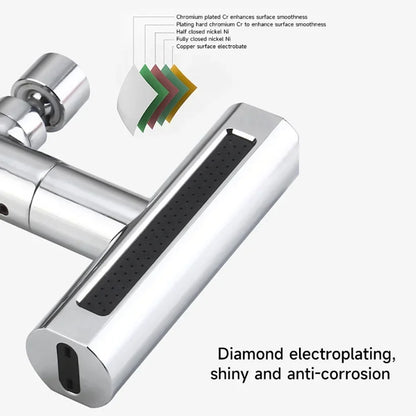 Multifunctional 360° Sink Faucet Connector – Splash-Proof, Waterfall Faucet Adapter with 4 Modes & Universal Rotation