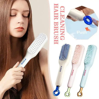 Self-Cleaning Anti-Static Telescopic Massage Comb – Hair & Scalp Care for Women, Anti-Frizz Hairdressing Tool