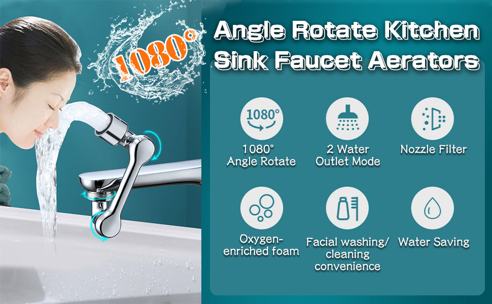 Upgrade Your Kitchen Sink with This Rotatable Water Bubbler