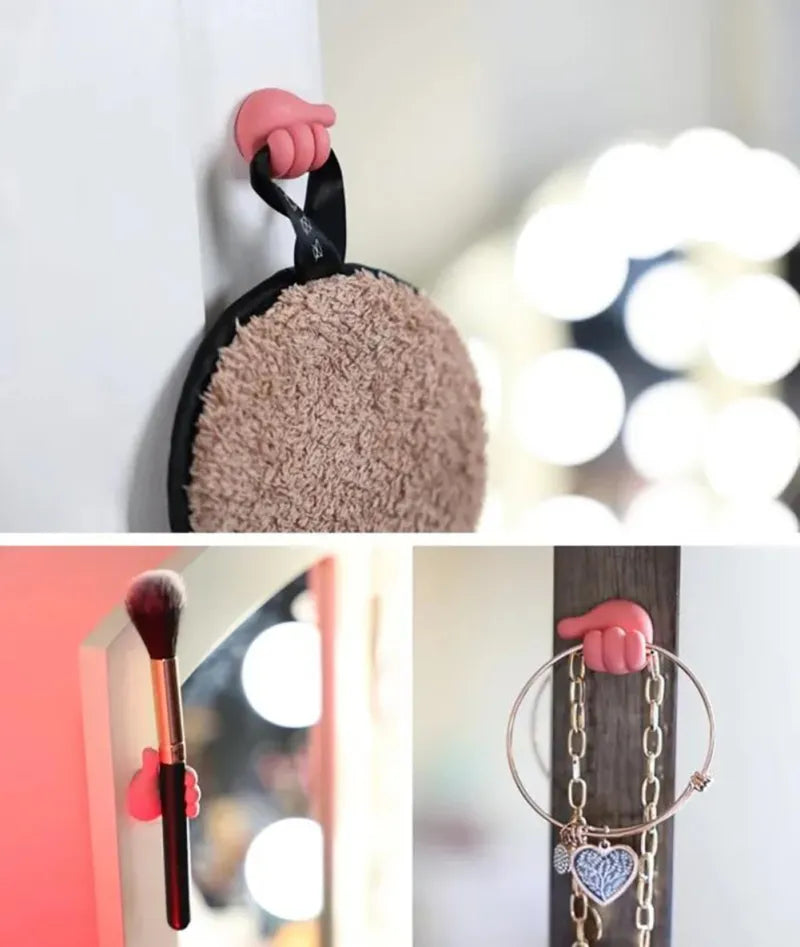 Self-Adhesive Wall Decoration Hook Creative Silicone Thumb Key Hanger
