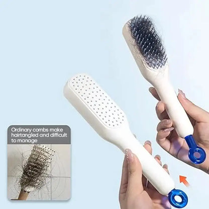 Self-Cleaning Anti-Static Telescopic Massage Comb – Hair & Scalp Care for Women, Anti-Frizz Hairdressing Tool