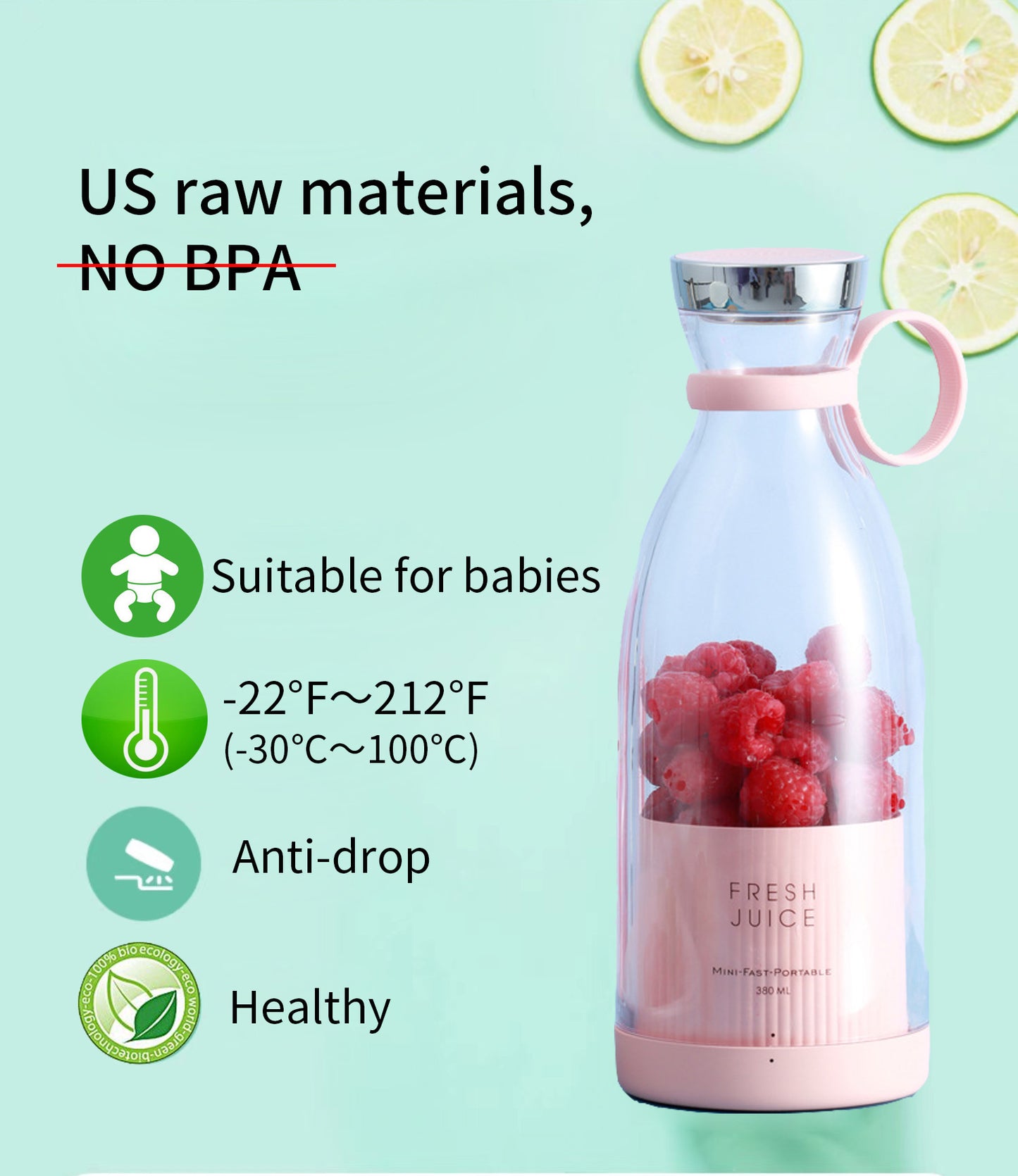 Make Milkshakes like a Boss with Portable Electric Juicer Blender.