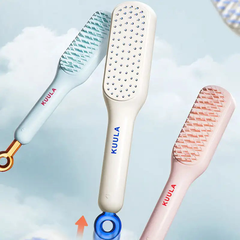 Self-Cleaning Anti-Static Telescopic Massage Comb – Hair & Scalp Care for Women, Anti-Frizz Hairdressing Tool
