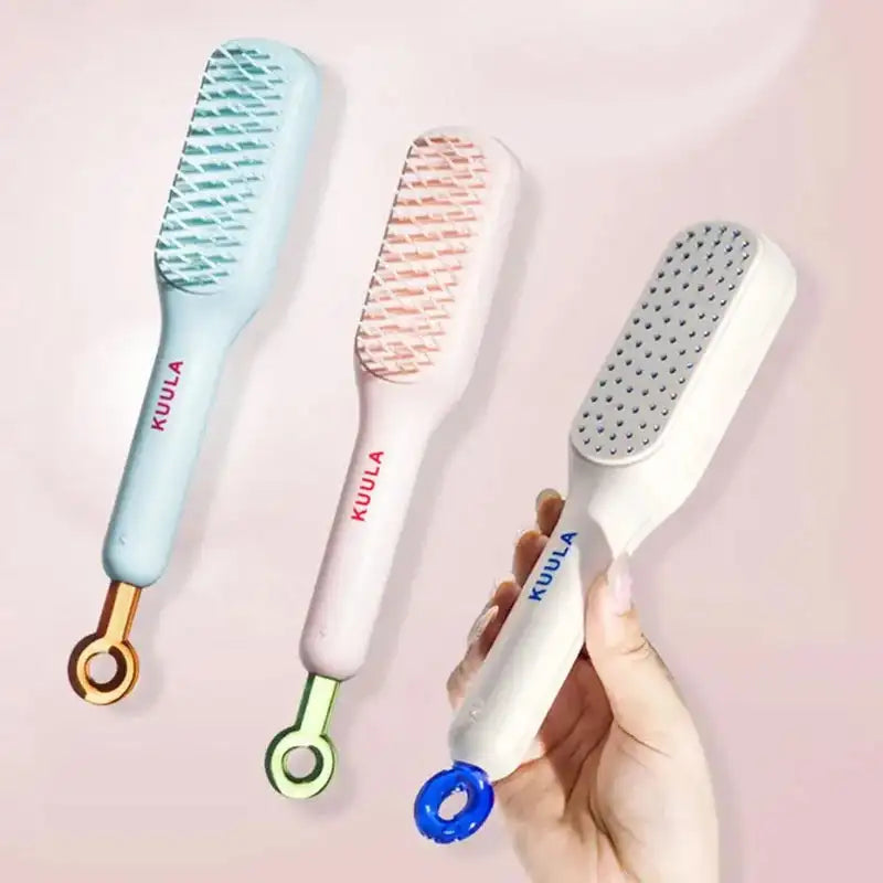 Self-Cleaning Anti-Static Telescopic Massage Comb – Hair & Scalp Care for Women, Anti-Frizz Hairdressing Tool