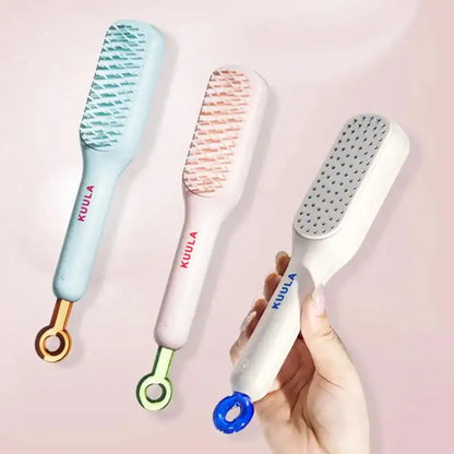 Self-Cleaning Anti-Static Telescopic Massage Comb – Hair & Scalp Care for Women, Anti-Frizz Hairdressing Tool