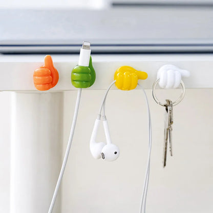 Self-Adhesive Wall Decoration Hook Creative Silicone Thumb Key Hanger