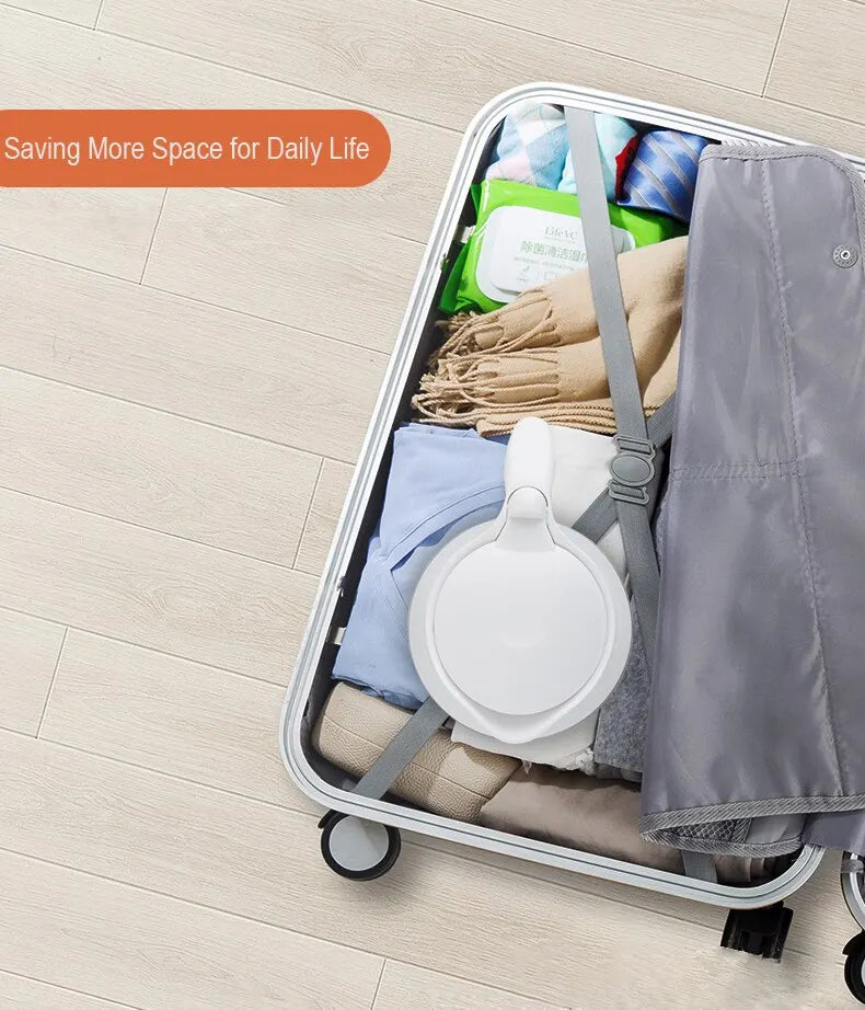 Travel Holding Foldable Electric Kettle - 1 Litre Portable Water Heater, Fast Boiling Silica Gel Teapot for Home & Travel