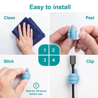 Self-Adhesive Wall Decoration Hook Creative Silicone Thumb Key Hanger