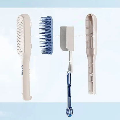 Self-Cleaning Anti-Static Telescopic Massage Comb – Hair & Scalp Care for Women, Anti-Frizz Hairdressing Tool