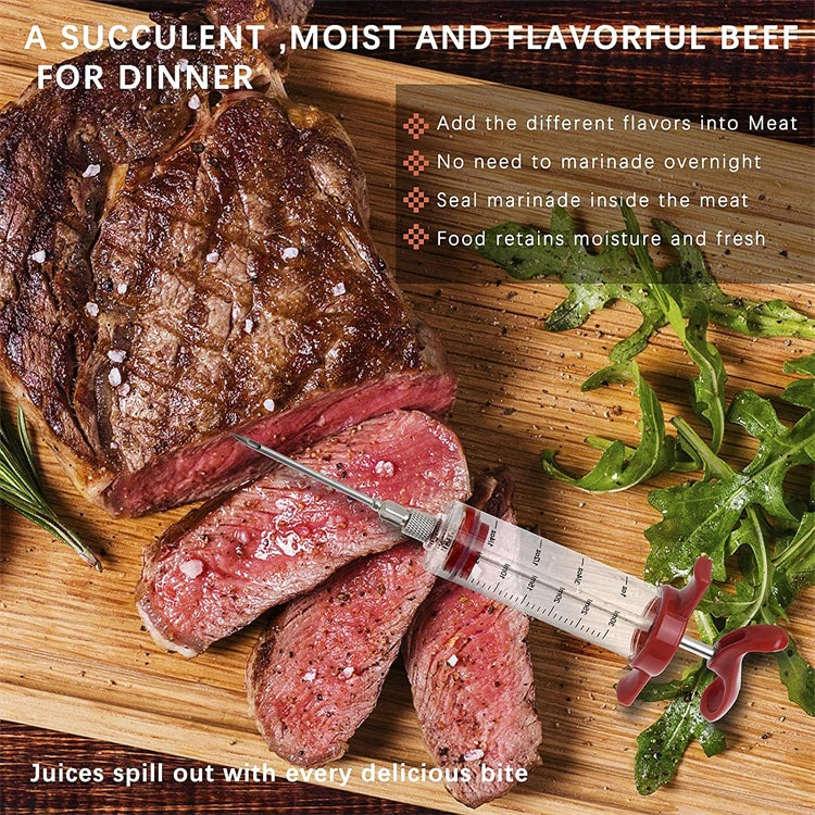 Stainless Steel Barbecue Meat Syringe - Perfect for Bari Eid!