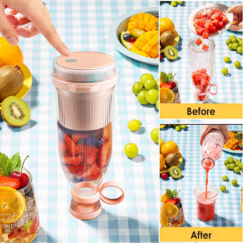 Make Milkshakes like a Boss with Portable Electric Juicer Blender.