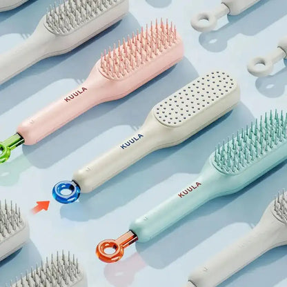 Self-Cleaning Anti-Static Telescopic Massage Comb – Hair & Scalp Care for Women, Anti-Frizz Hairdressing Tool