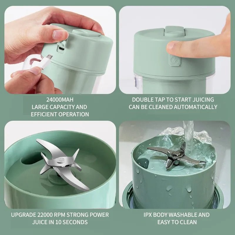 Blend & Go: Portable Juicer & Ice Crusher – Your On-the-Go Freshness Companion