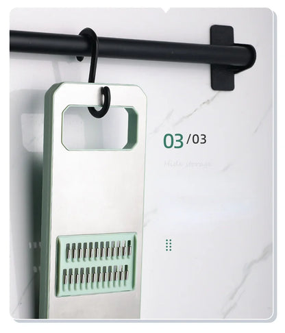 2-in-1: Multifunctional Vegetable Cutter with Detachable 6 Blades, Hand Guard, and Convenient Storage Box"