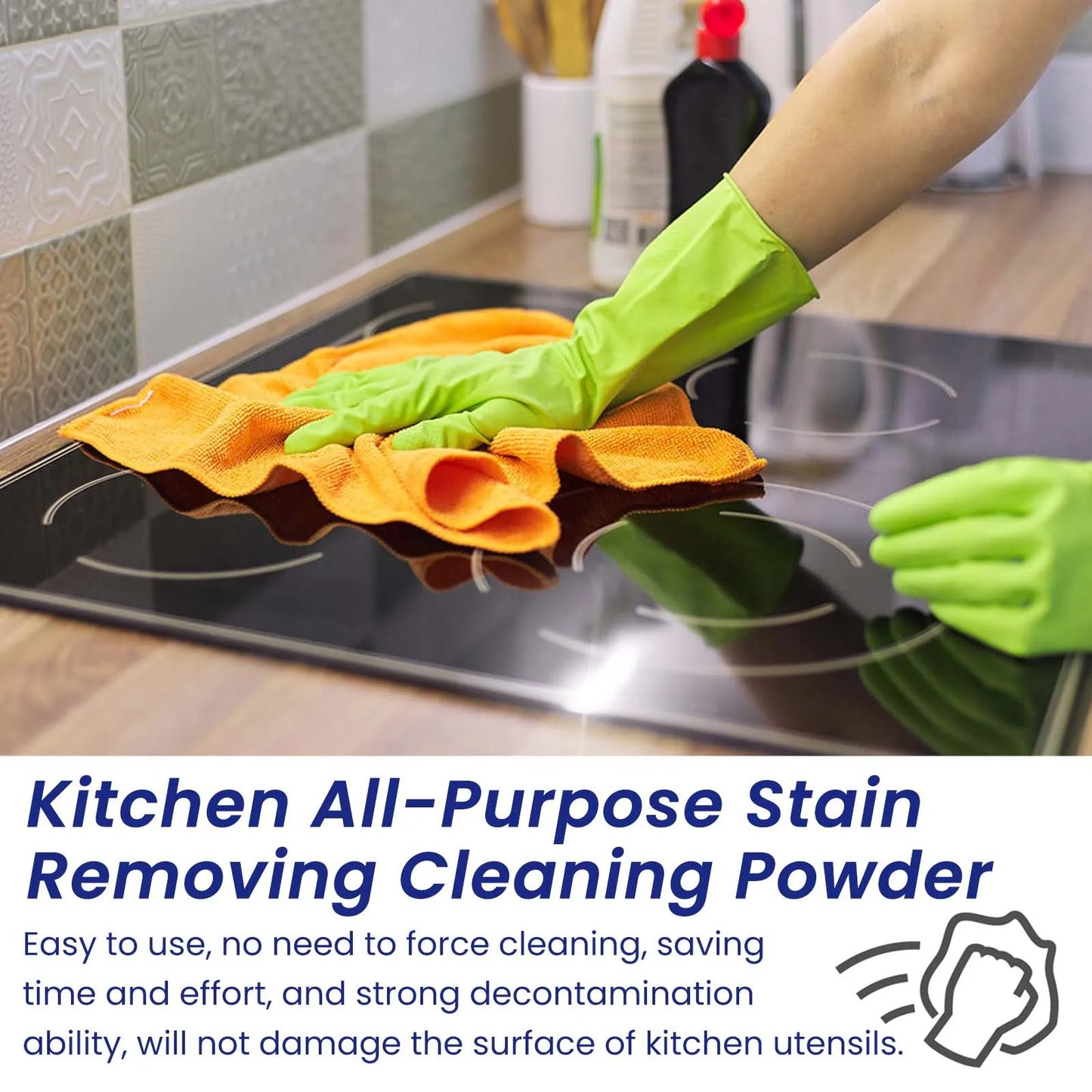 Kitchen Stove Oil Stain Cleaner Deep Cleansing Grease Cleaner Powerful Cleaning Agent Household Rust Remover