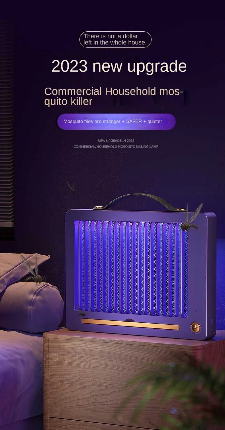 New Wall-Mounted & Portable Mosquito Killer Lamp: Desktop Charging, Outdoor LED Mosquito Eliminator for Home and Travel"