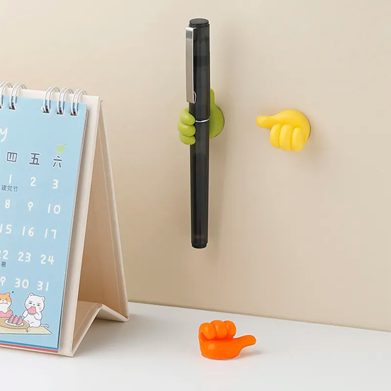 Self-Adhesive Wall Decoration Hook Creative Silicone Thumb Key Hanger